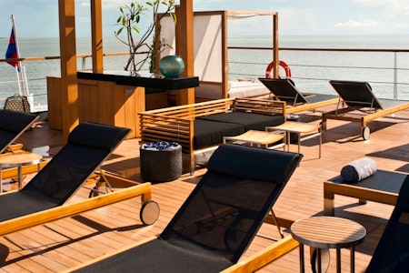 Sun Deck at Aqua Mekong, Cambodia and Vietnam