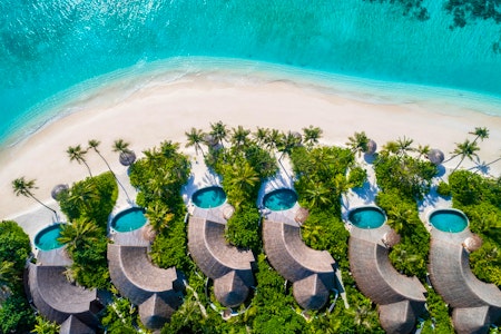 Aerial view of Milaidhoo, Maldives