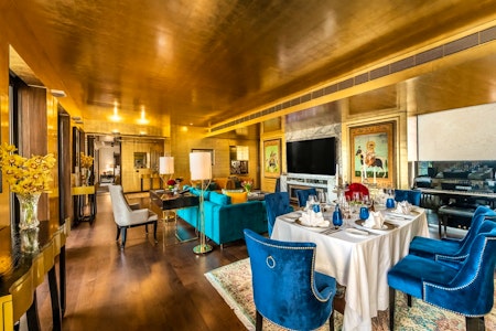 living room inside sultan suite at the lodhi delhi